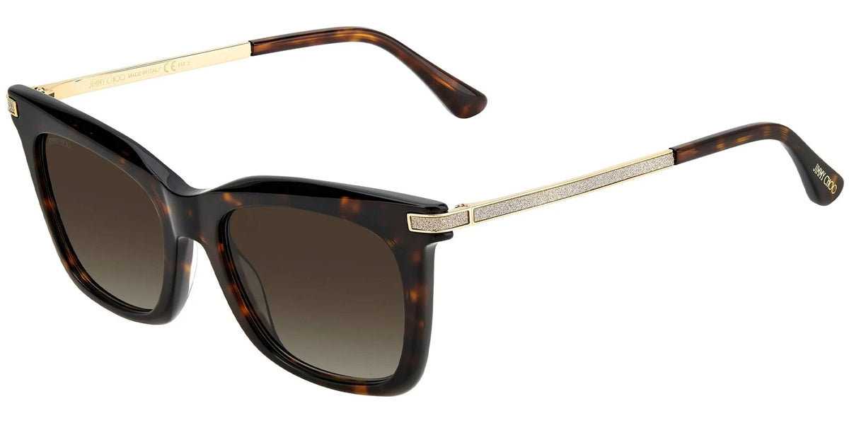 Jimmy Choo OLYE/S 086 HA Havana/Gold-Tone Sunglasses
